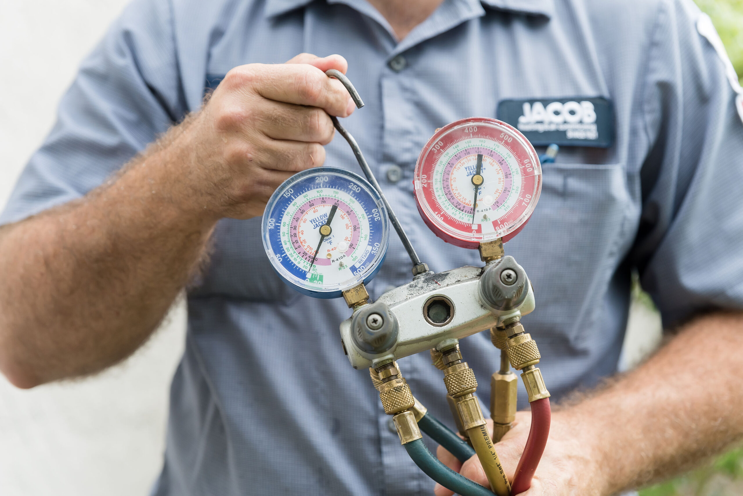 jacob heating and air checking the hvac system