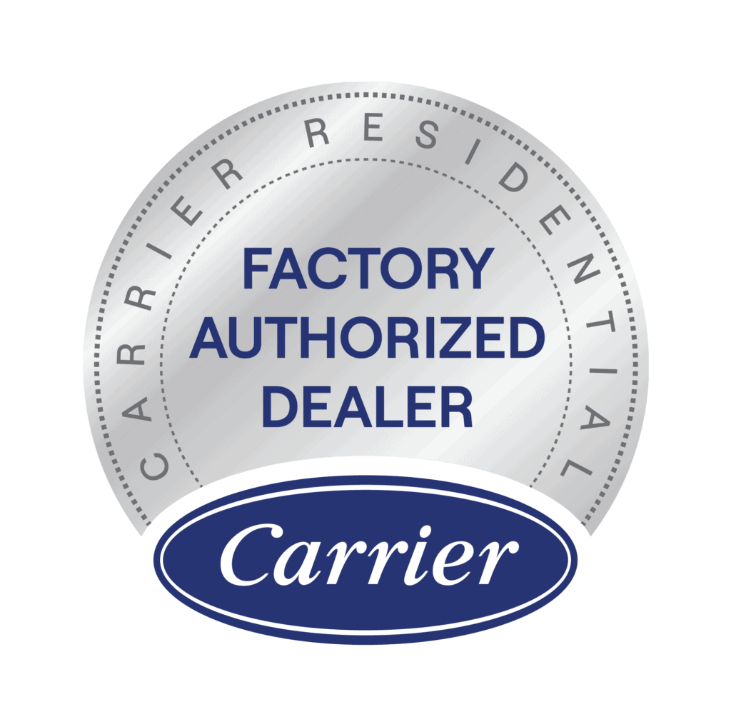 Carrier Factory Authorized Dealer logo.